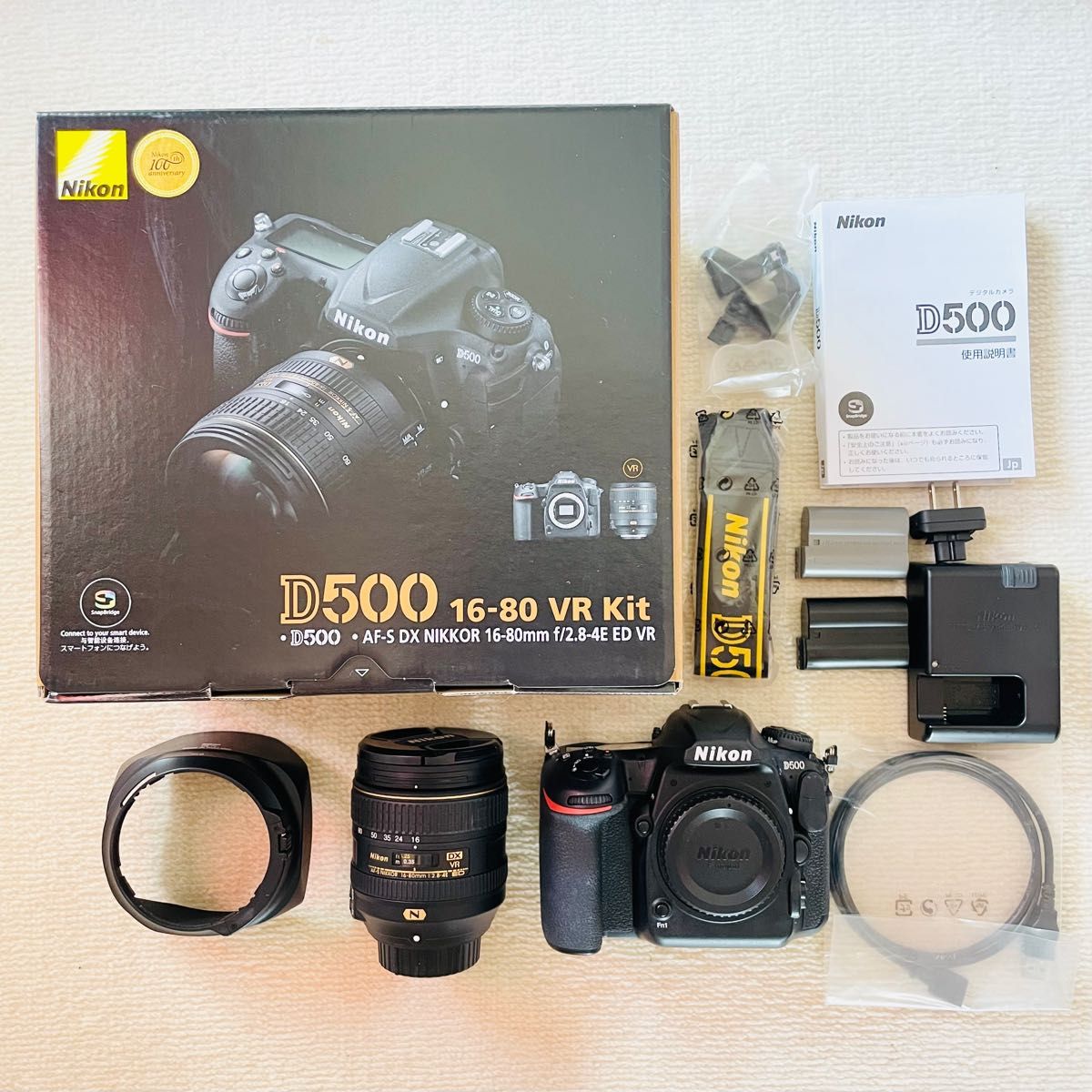 【美品】一眼レフカメラ　ニコン　APS-C NIKON D500 16-80 VR レンズキット　16-80mm f2.8-4