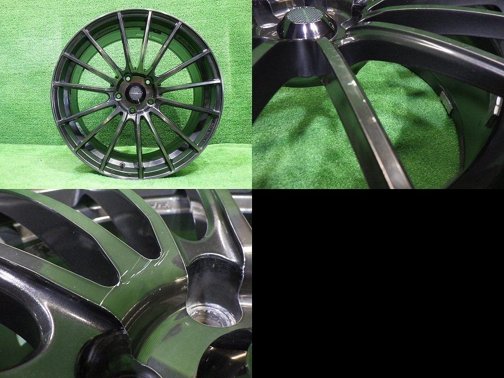 中古 19インチ 19×8.5J 5穴 ウェッズスポーツ SA-15R 社外 アルミホイール 4本セット アルファード ヴェゼルなど_画像3