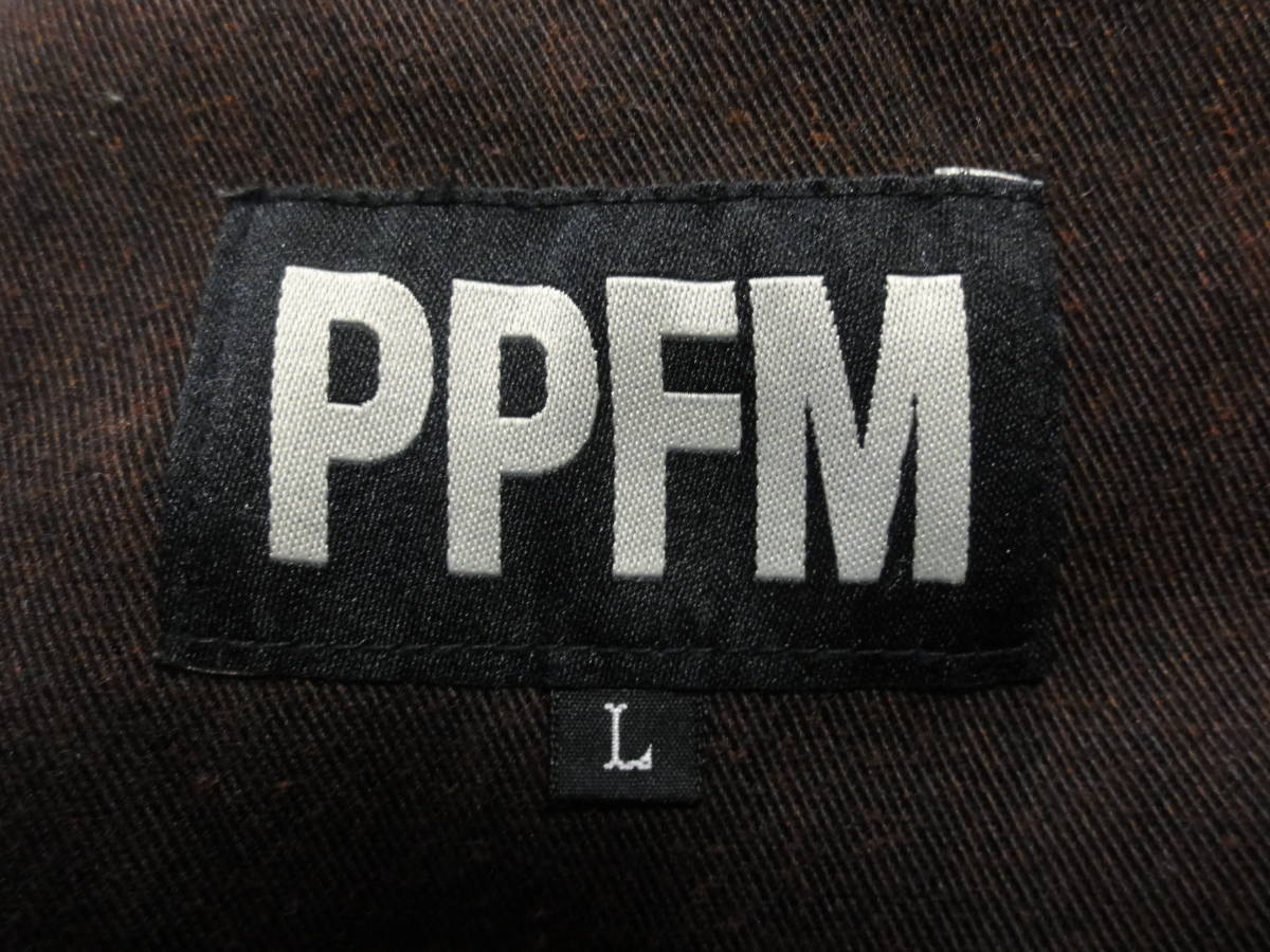 格安廃版人気レアモデル・PPFM(ペイトンプレイス)・湾曲型立体裁断切替縫製系ダメージ加工デニム地・高級デザインジーンズ L W84cm位_画像5