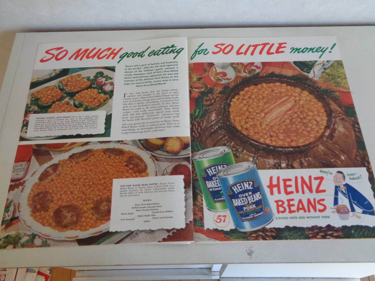  prompt decision advertisement Ad ba Thai Gin g high ntsu beans legume canned goods 1940s retro package ko Large . scrapbooking material 