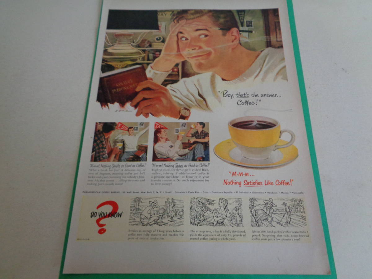 即決　広告　アドバタイジング　コーヒー　ＣＯＦＦＥＥ　１９５０ｓ　レトロ　パッケージ　コラージュ　スクラップブッキング　アメリカ_画像1