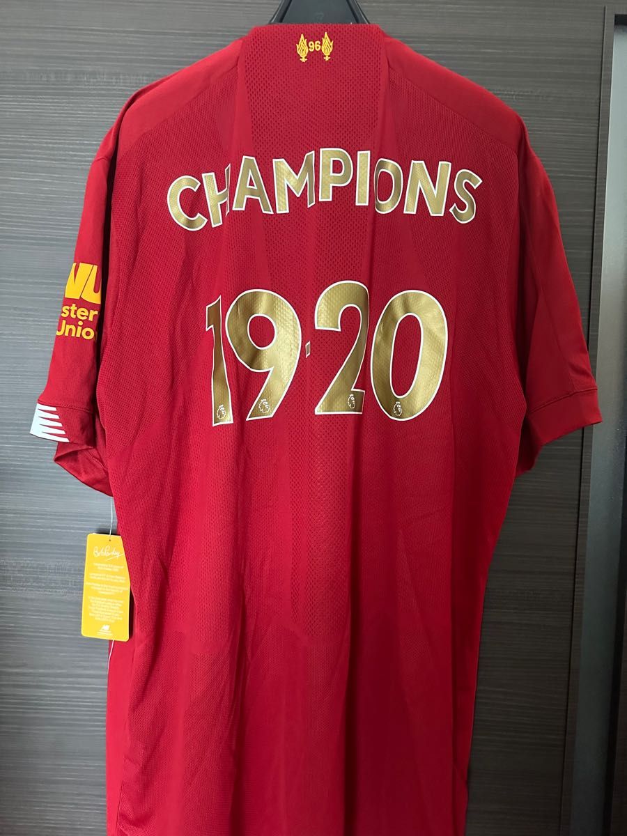 新品】リヴァプールFC 19/20プレミア優勝記念ユニフォーム タグ 新品】リヴァプールFC 19/20プレミア優勝記念ユニフォーム タグ