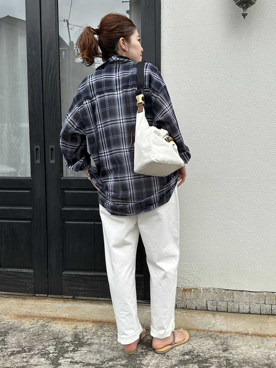  prompt decision new goods 23SS unused tag attaching Spick and Span [ORSETTO/oru set ] nylon shoulder BAG white Iena framework 