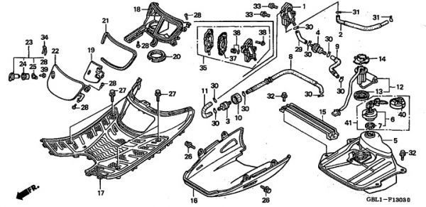 AF35 後期 燃料 チェックバルブ 純正 ライブディオ ZX フューエル 逆流防止 ワンウエイバルブ 燃料タンク～Fポンプ ジョルノ ジョーカー_AF34　F-13-3　　タンク