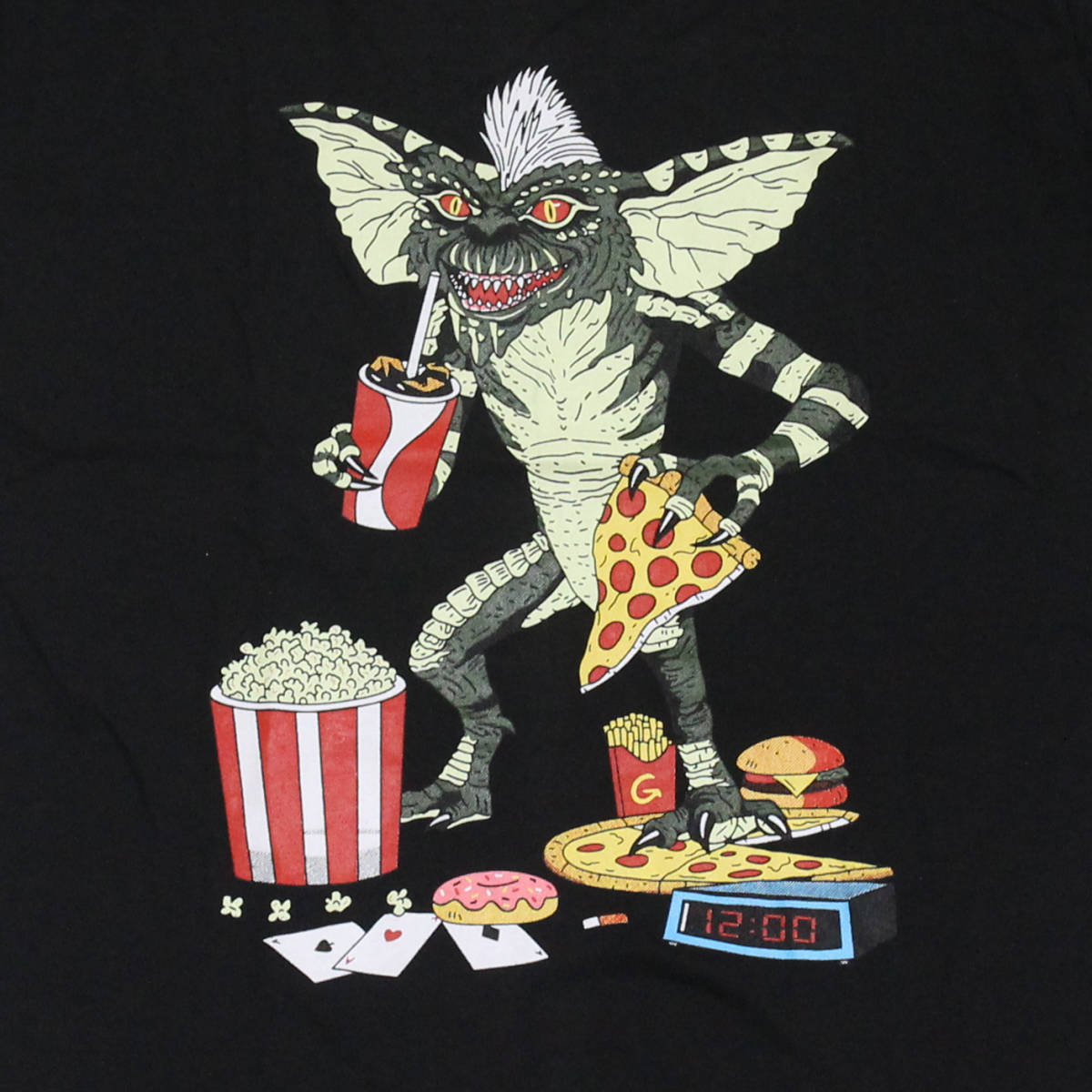 映画Tシャツ グレムリン ギズモ アメリカ ストライプ ストリート系 デザインTシャツ おもしろTシャツ メンズ 半袖 ★tsr0869-blk-xl_画像2