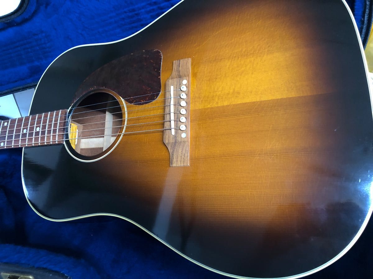 最終価格　Gibson j-45 1950‘年代style 2002年製　エレアコ　純正ハードケース付き エレアコ ハードケース