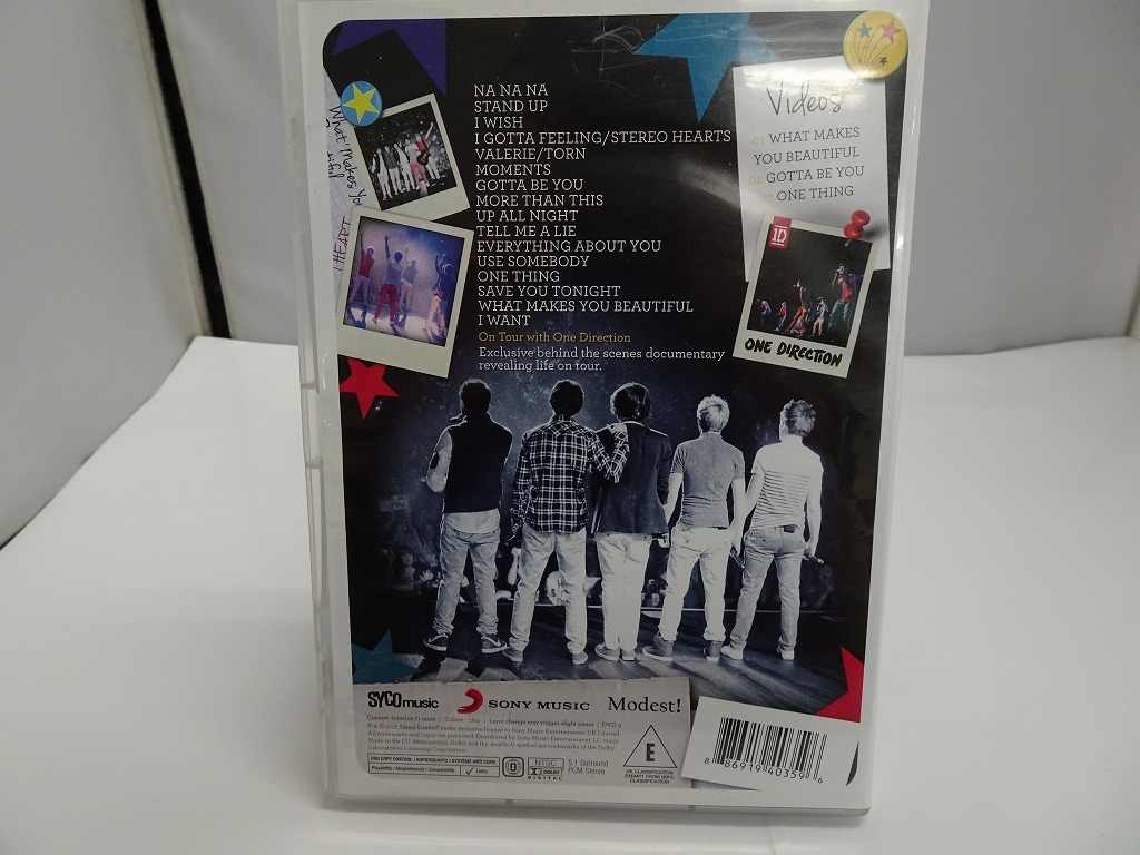 UD118★DVD ONE DIRECTION Up All Night THE LIVE TOUR 海外版 セル版 盤面良好 ケース・ジャケット付き_画像2