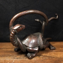聚寶齋*銅製*玄武】 極美品 置物 賞物 中国古美術(東洋彫刻)|売買され
