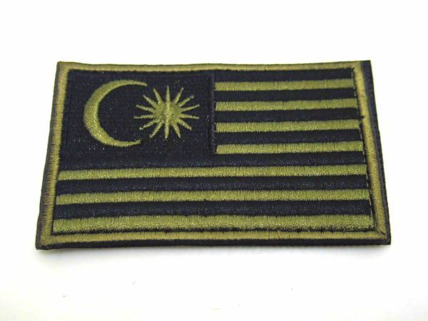 マレーシア国旗 パッチ ワッペン ミリタリー アーミーグリーン_画像1