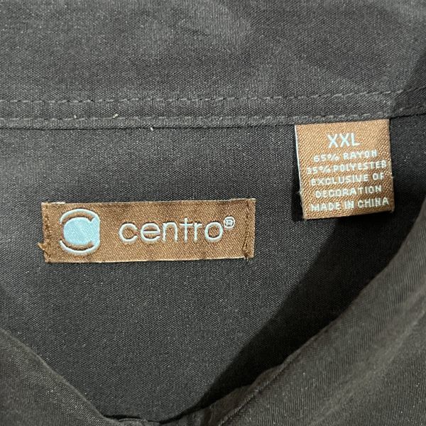 ★切替し装飾ボタン★ centro 半袖シャツ XXL 50'Sスタイル ロカビリーロックンロール ヴィンテージ 古着 洗濯 プレス済み USED 0772_画像8