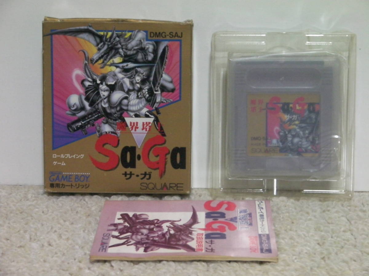 ■■ 即決!! GB 魔界塔士 SaGa サガ（箱説付き）／ ゲームボーイ GAME BOY ■■_画像1