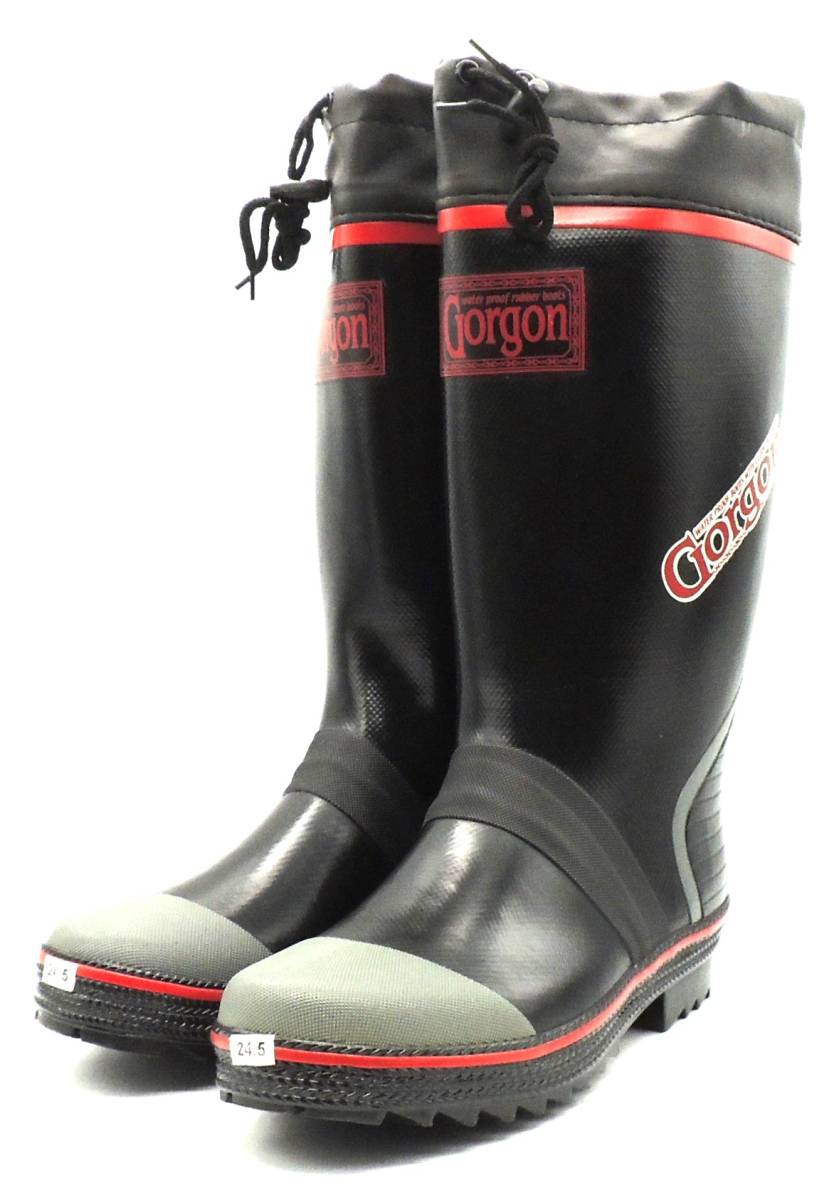 .. difficult ripping difficult work all season years commodity men's rain boots snow protection boots .. rubber Golgo n3703 black 24.5cm