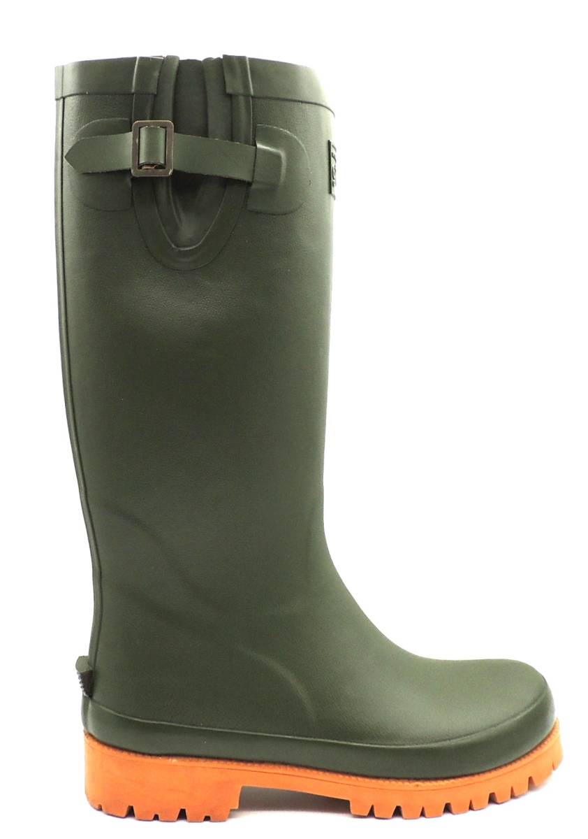 mitsu horse greenfield L-01 gentleman men's rain boots rubber boots work for outdoor olive M(25.0-25.5cm)