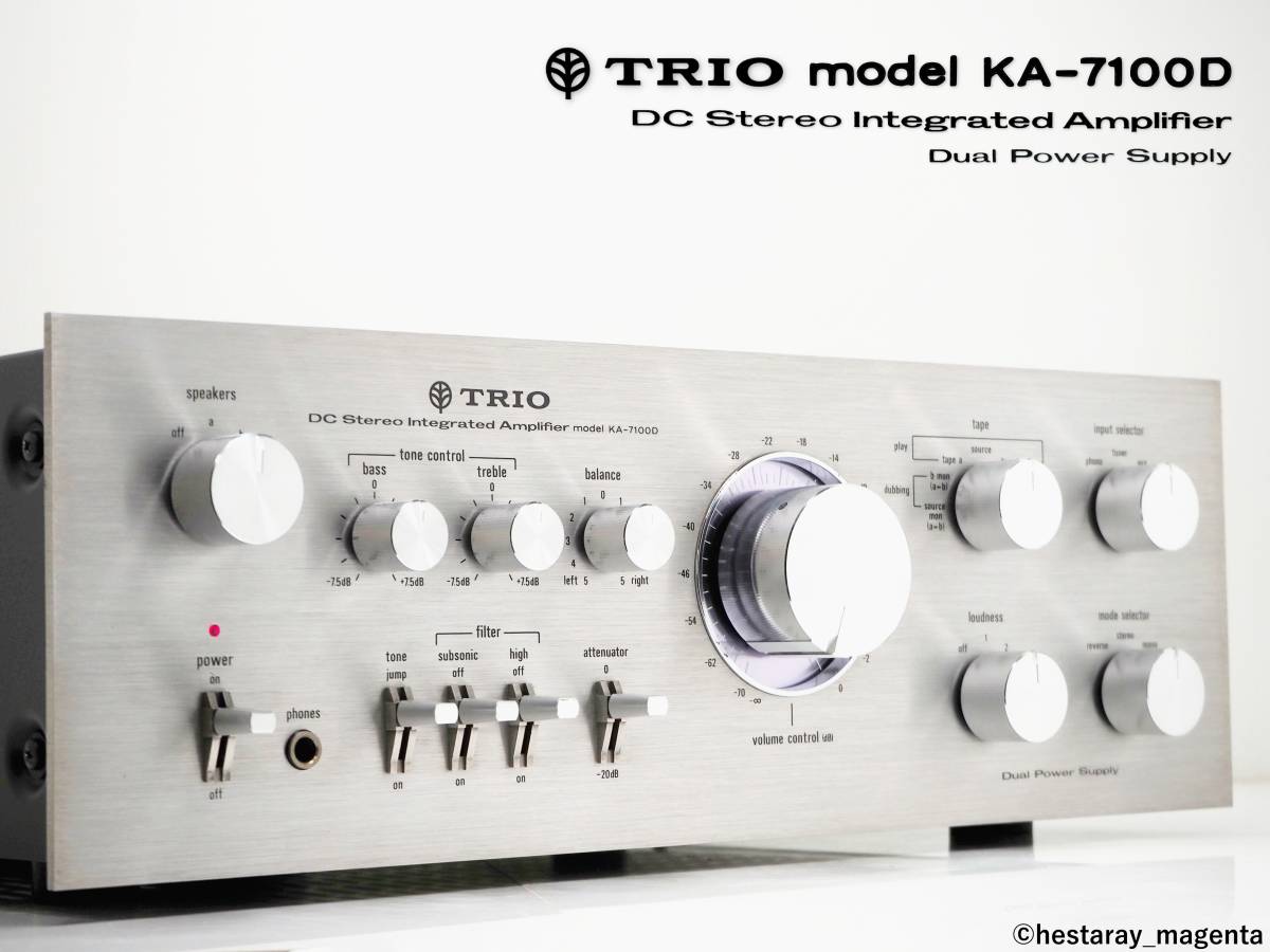 アンプ TRIO KA-7100D Yahoo!オークション - 【整備・レストア済 準美品】 TRIO KA