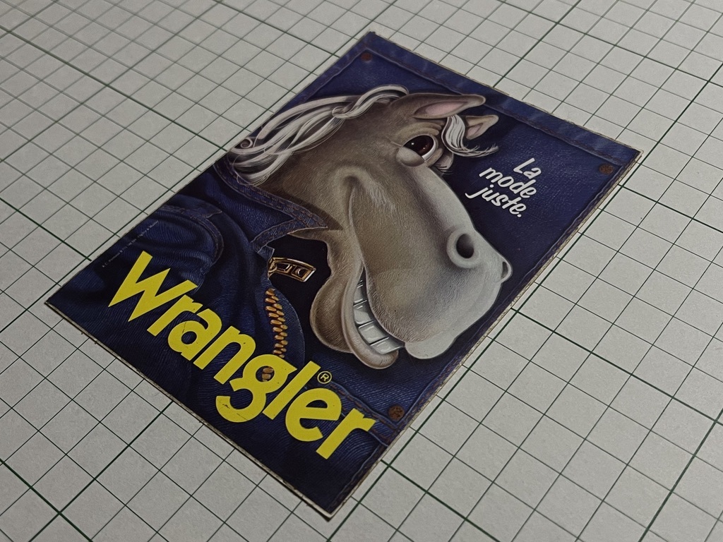 外国 古いステッカー：1980年代 Wrangler ラングラー デニム ジーンズ リー Lee リーバイス フルカウント ビンテージ 海外 +Ab_画像2