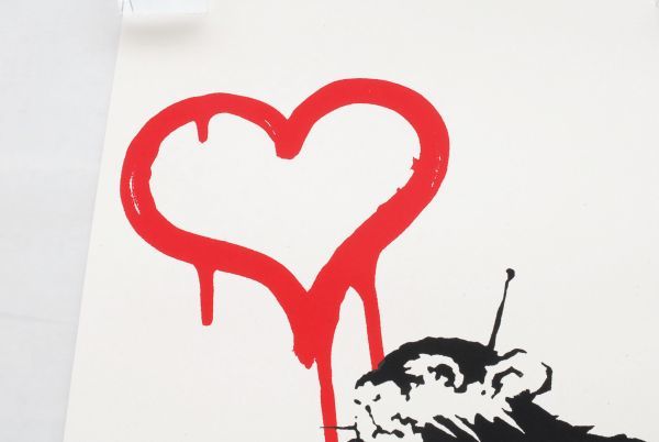 希少 WCP Banksy バンクシー LOVE RAT リプロダクション シルク