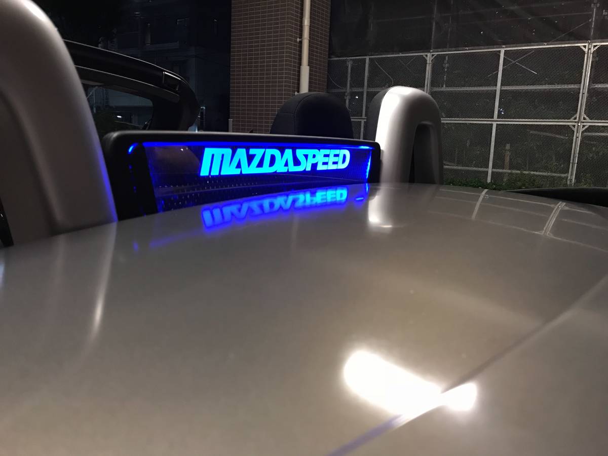 Valkyrie style Roadster NC exclusive use NCEC Wind deflector VERSION S MAZDASPEED character LED blue remote control attaching,,