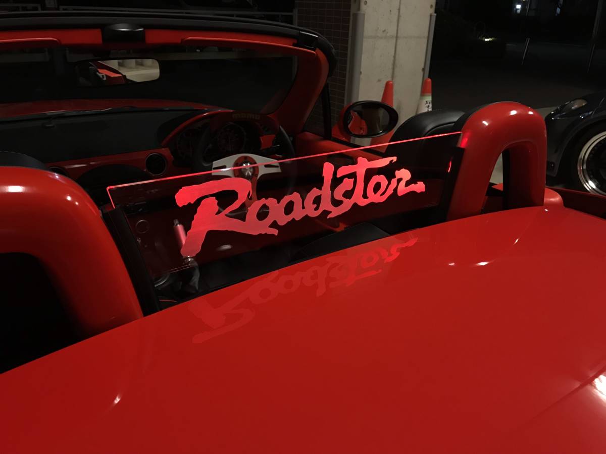 Valkyrie style ロードスターNC専用 ウィンドディフレクター NCEC バージョンL Roadster 文字 LEDレッド リモコン付き,……………_画像5