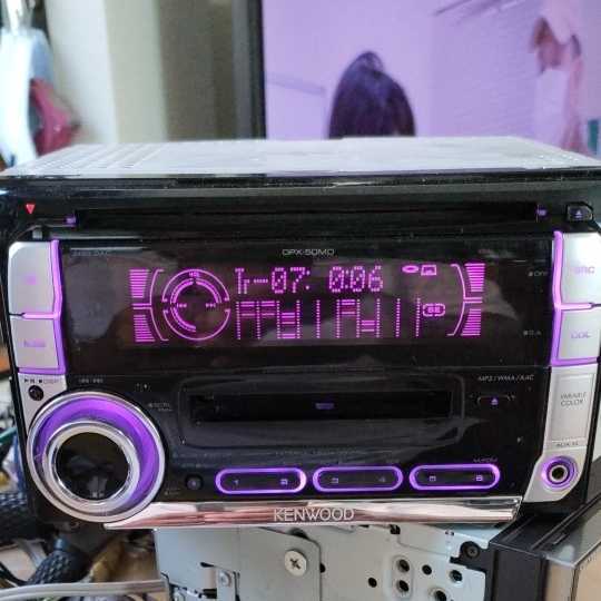 ケンウッド KENWOOD DPX-50MD CD/MDプレーヤー 前面AUX付 中古動作品_画像1