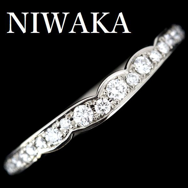 まとめ買い】 NIWAKA 俄 花麗 ダイヤモンド リング K18WG ホワイト