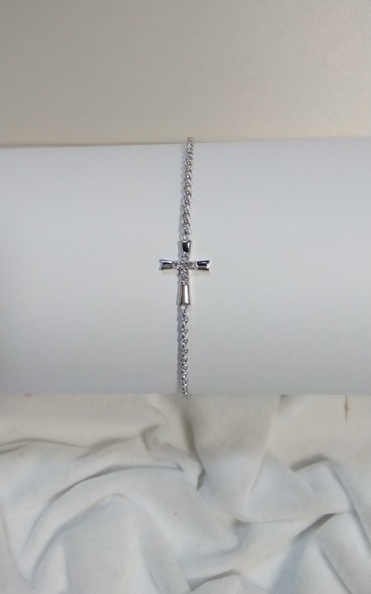 7480円 K14WGダイヤブレスレット!0.04ct.。 - ダイヤモンド 7480円 K14WGダイヤブレスレット!0.04ct.。 - ダイヤモンド