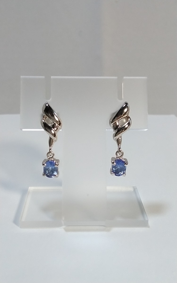 Ptタンザナイトピアス！TZ0.56ct.。_画像1