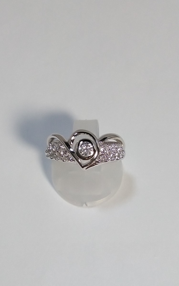 絶品】 美品 Pt900 指輪 リング イエローダイヤ0.384ct(FLY-I1