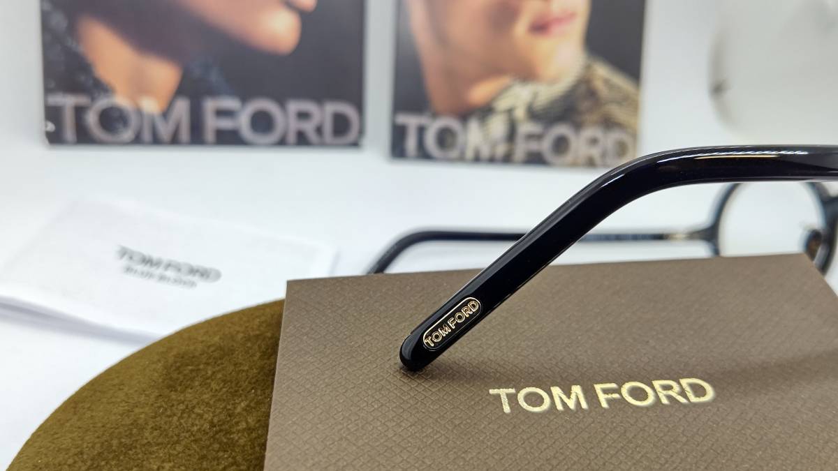 トムフォード 眼鏡 ブルーカットレンズ 新品 税込 送料無料 TF5856-D-B 001 ラウンド型 _画像8