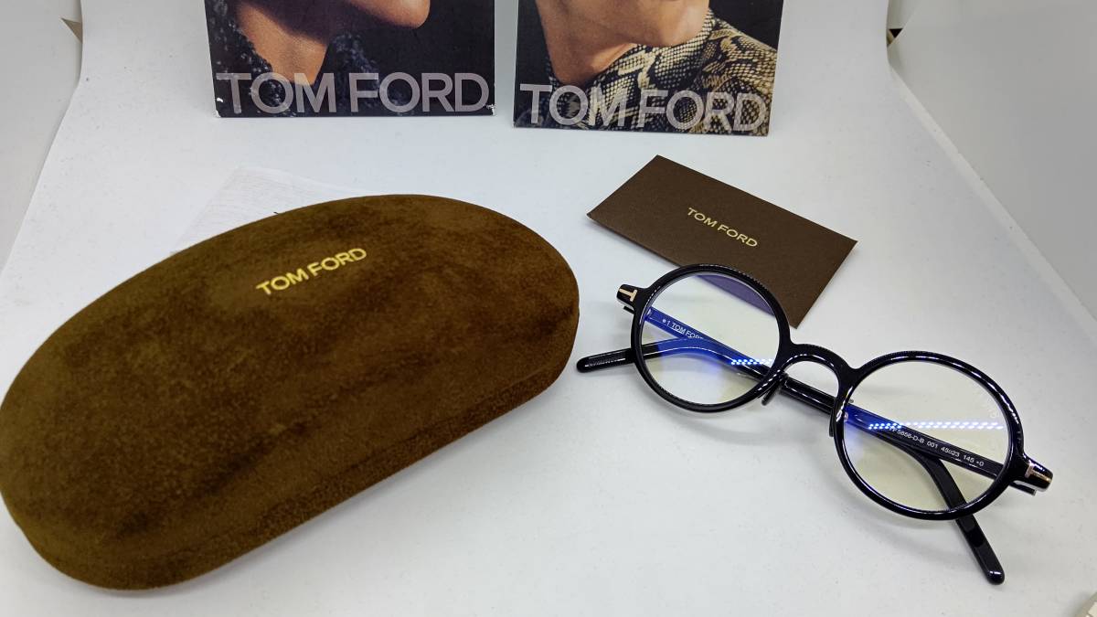 トムフォード 眼鏡 ブルーカットレンズ 新品 税込 送料無料 TF5856-D-B 001 ラウンド型 _画像6