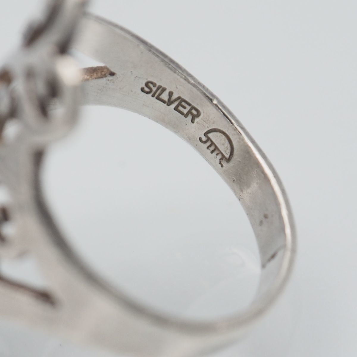D09 ターコイズ トルコ石 SILVER クラゲ刻印 リング 透かし彫り D09 ターコイズ トルコ石 SILVER クラゲ刻印 リング 透かし彫り