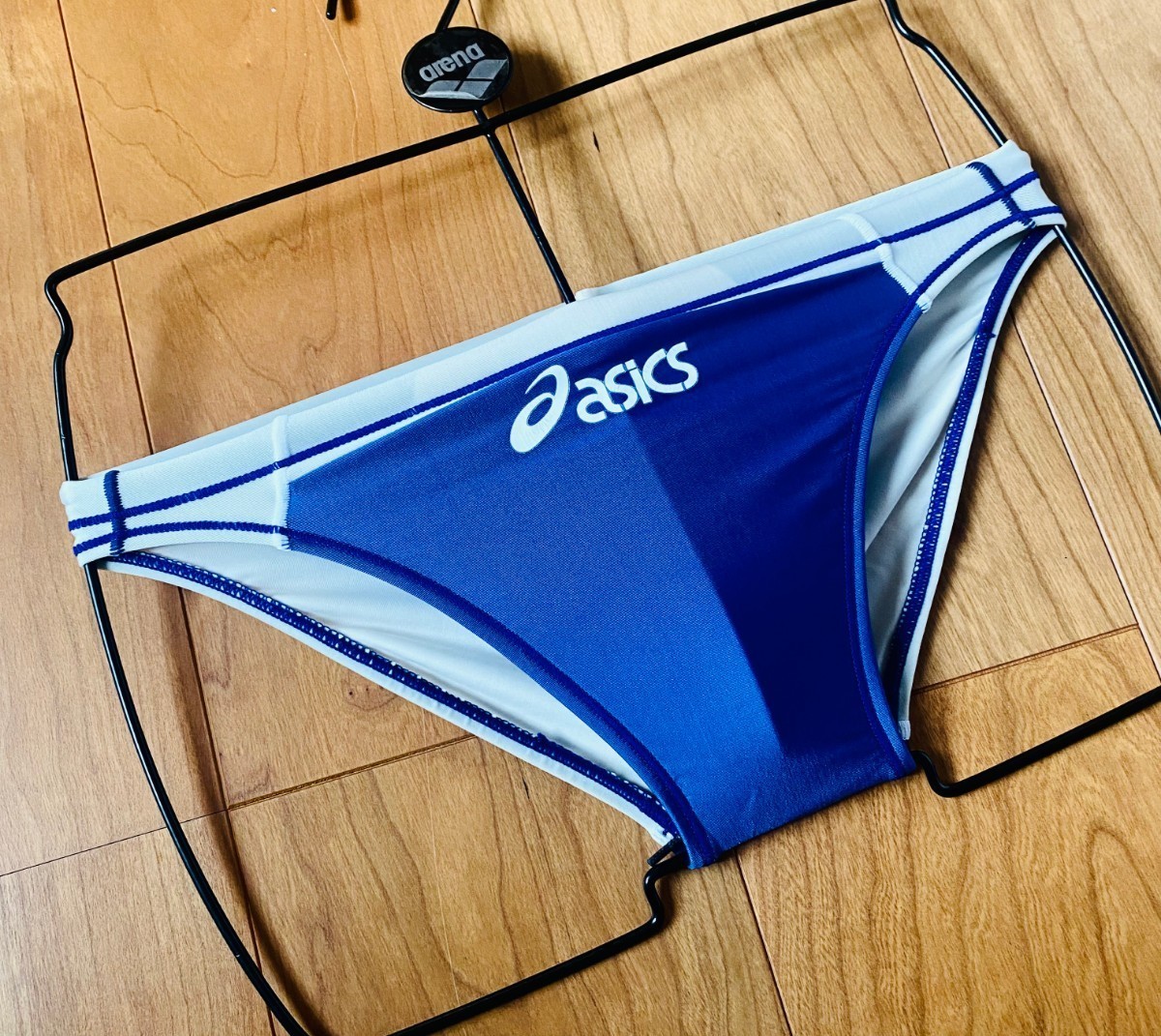 美品・激レア】asics / P2 / 競パン / ネイビー×ホワイト / S 美品・激レア】asics / P2 / 競パン / ネイビー×ホワイト / S