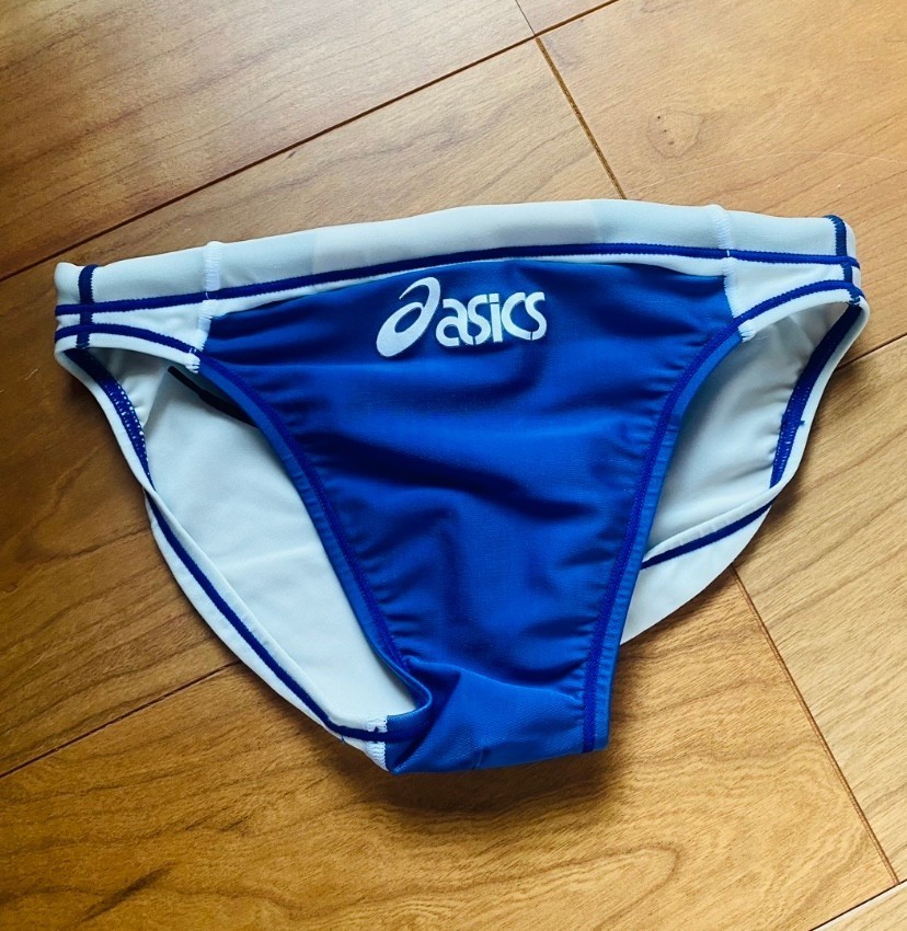 美品・激レア】asics / P2 / 競パン / ネイビー×ホワイト / S 美品・激レア】asics / P2 / 競パン / ネイビー×ホワイト / S