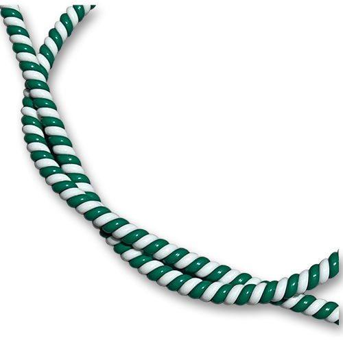 ハーレー 純正 レプリカ ビンテージ スパイラル ケーブル コイル ラップ 配線 カバー 約90cm 2本 緑x白_画像2