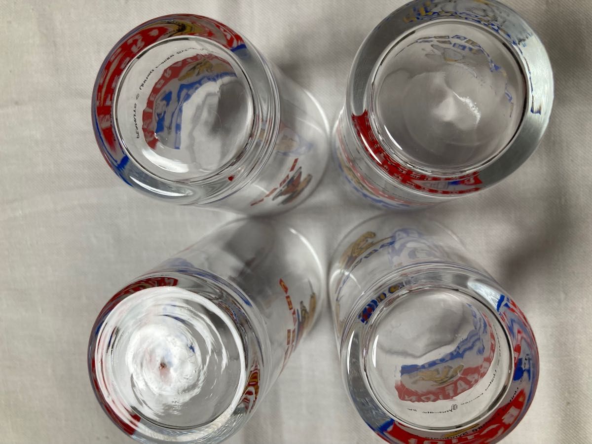 【未使用】SNOOPY PEANUTS スヌーピー ピーナッツ 日本上陸50周年 タンブラー グラス4個セット