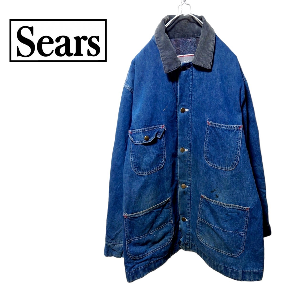 最安価格 【Sears】裏地ブランケット A-1112 デニムカバーオール