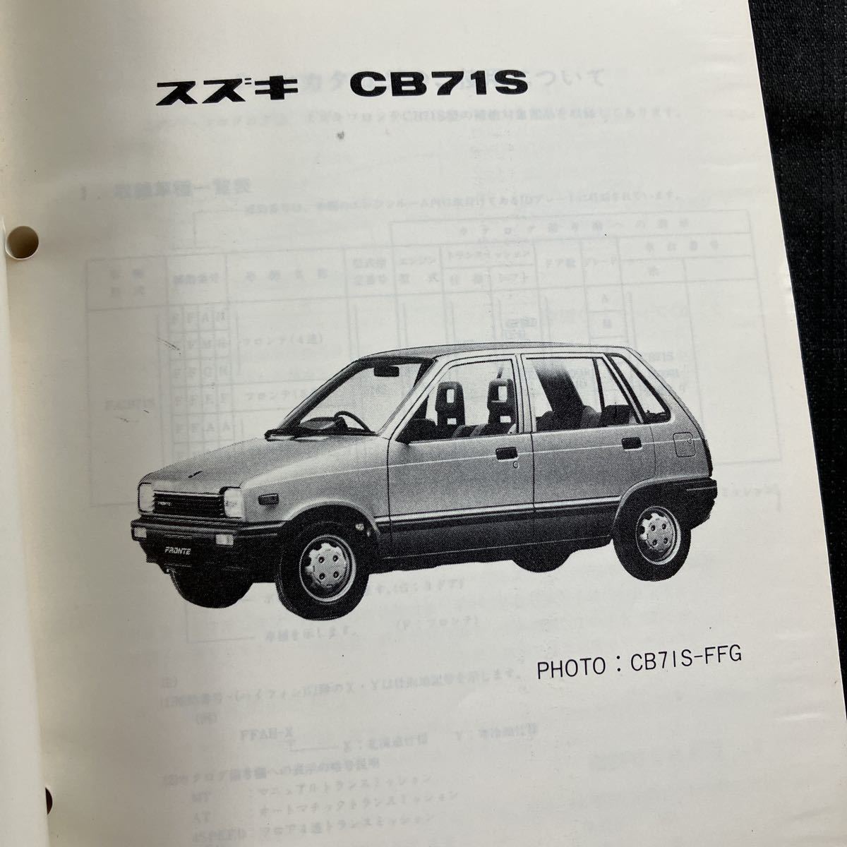 p071500 スズキ フロンテ CB71S パーツカタログ 1984年11月_画像7