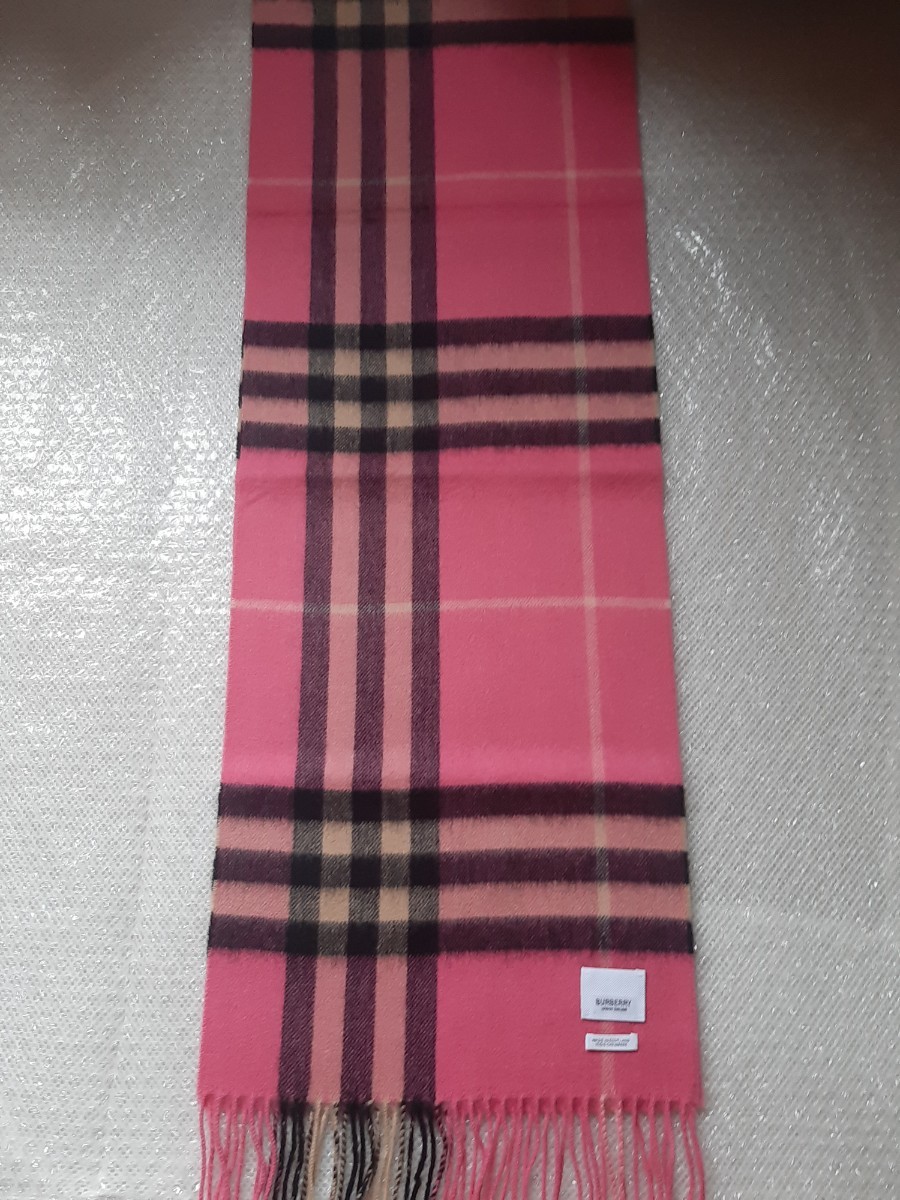 BURBERRY バーバリー マフラー ストール カシミヤ100％ 現行タグ