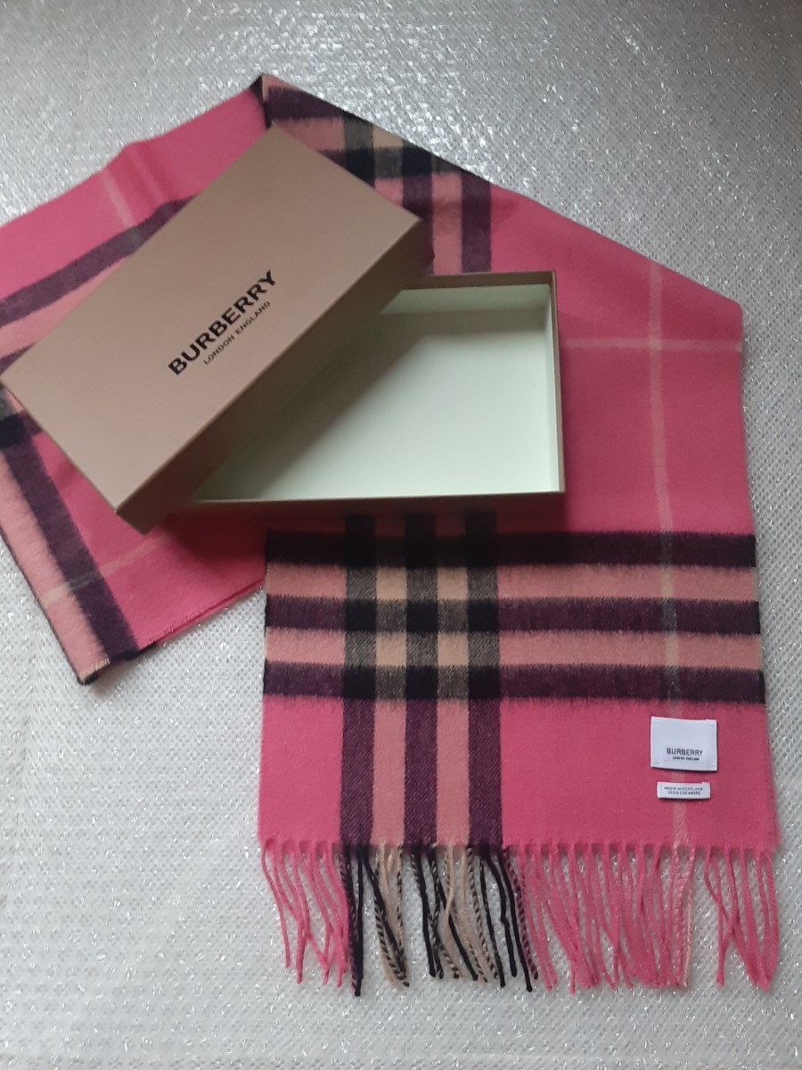 BURBERRY バーバリー マフラー ストール カシミヤ100％ 現行タグ