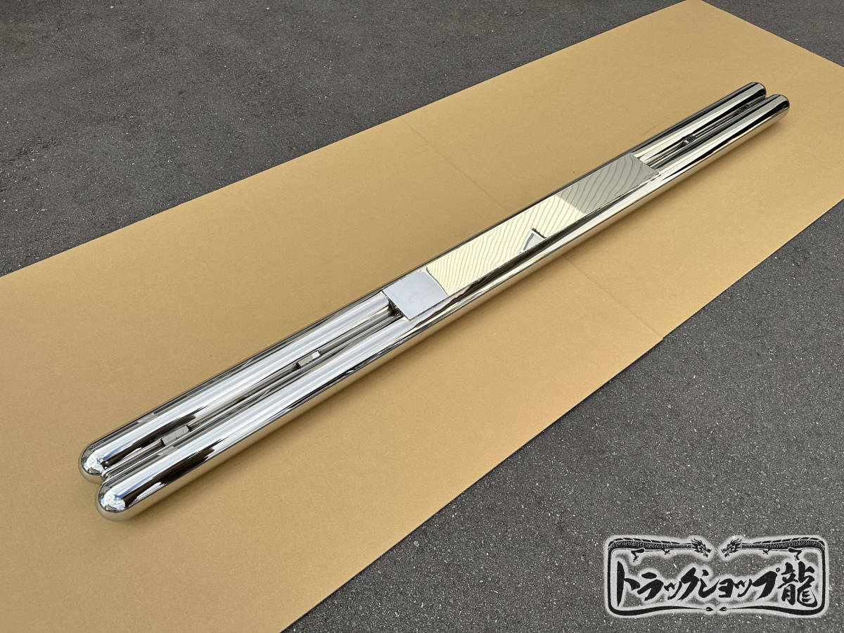  new work! large for stainless steel rear bumper 2.3m width φ90 circle pipe 2 ream type specular deco truck retro all-purpose truck parts S0429S