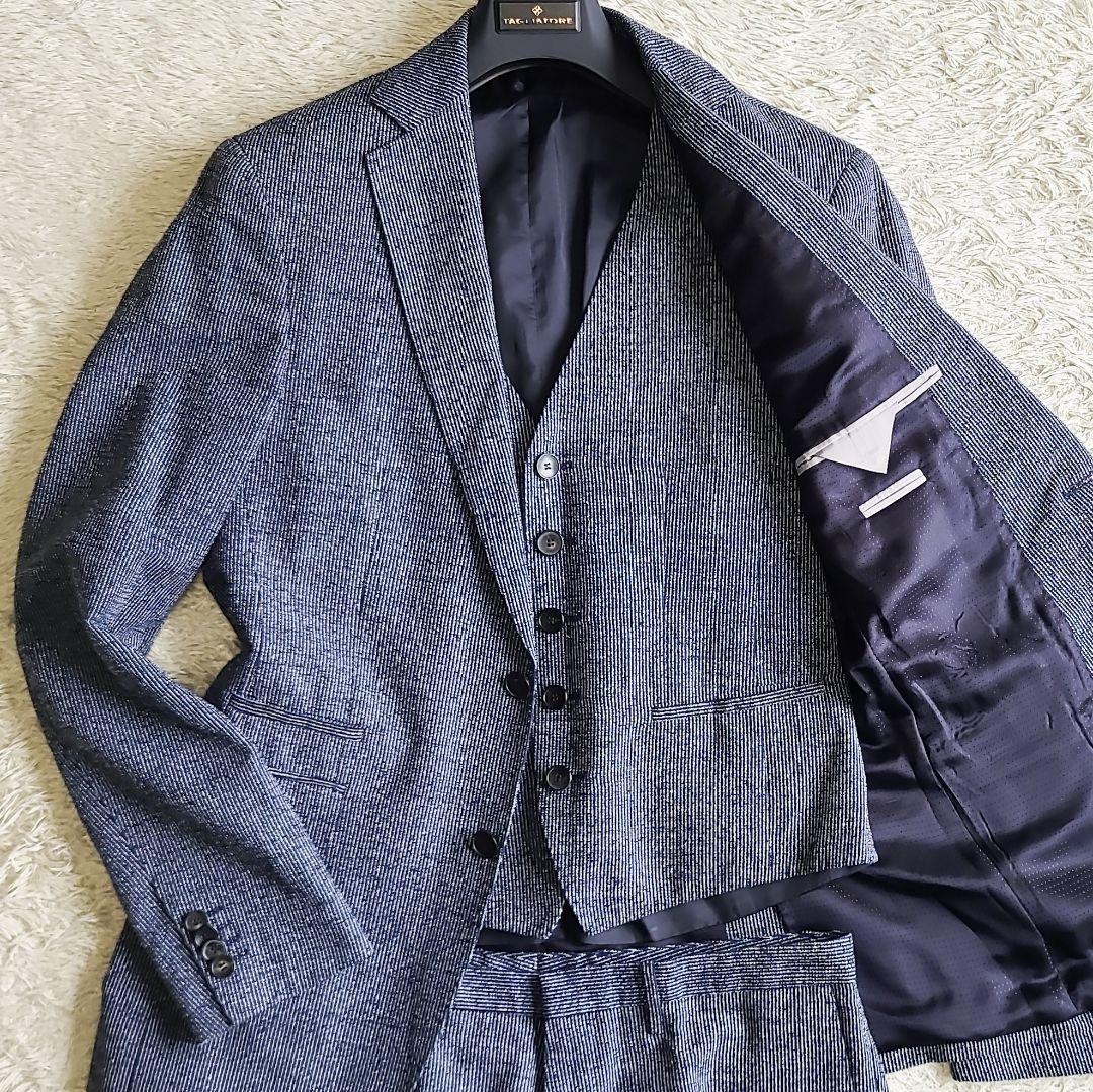 リネン/シルク素材】ヒューゴボス HUGO BOSS スリーピース 48(Lサイズ