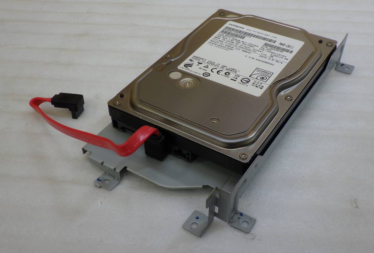 TOSHIBA 東芝 レコーダー用 HDD 320GB Hitachi (ブルーレイレコーダー D-BZ510から外し） ケース/ケーブル付き動作品保証# TB00154_画像3