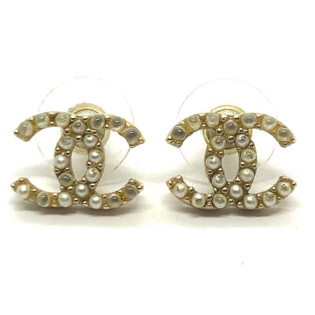 定番 シャネル CC #0739y297 ピアス フェイクパール ピアス