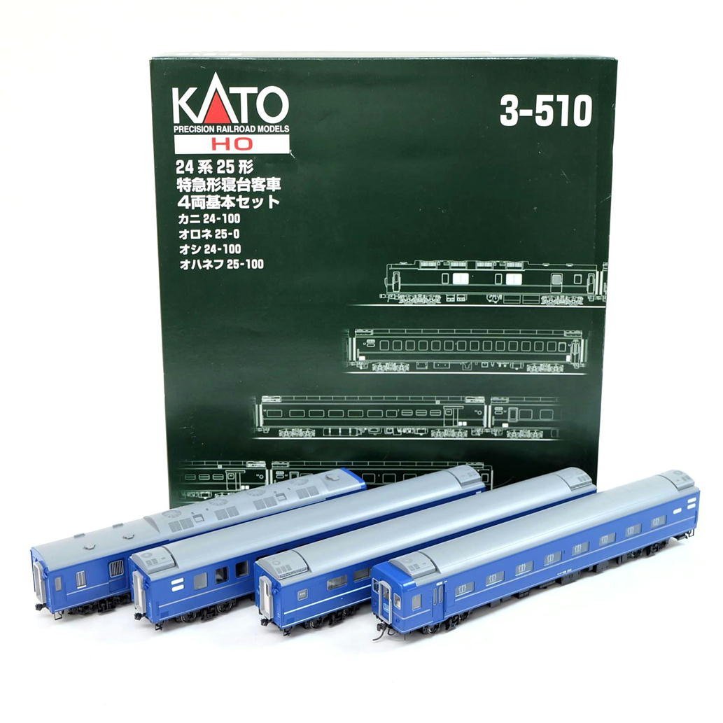 1円【良品】KATO カトー/24系 25形 特急形寝台客車 4両基本セット HО