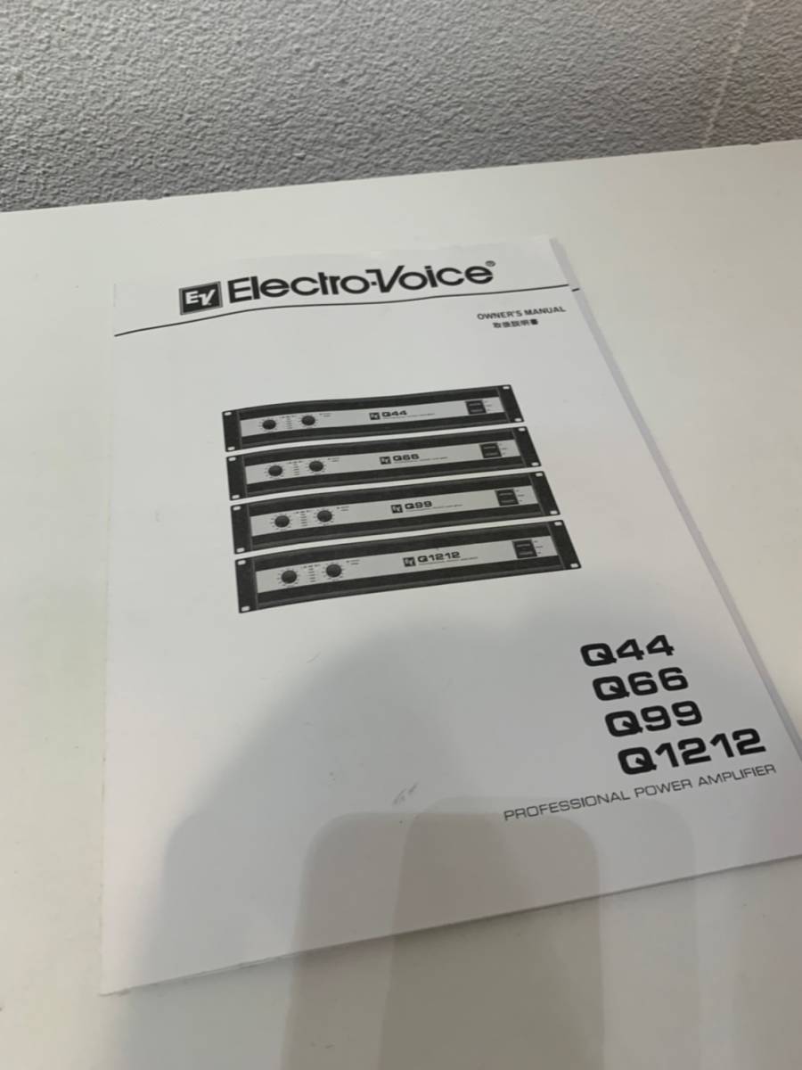 中古 動作品 Electro-Voice エレクトロボイス パワーアンプ Q1212 ① 中古 動作品 Electro-Voice エレクトロボイス パワーアンプ Q1212 ①