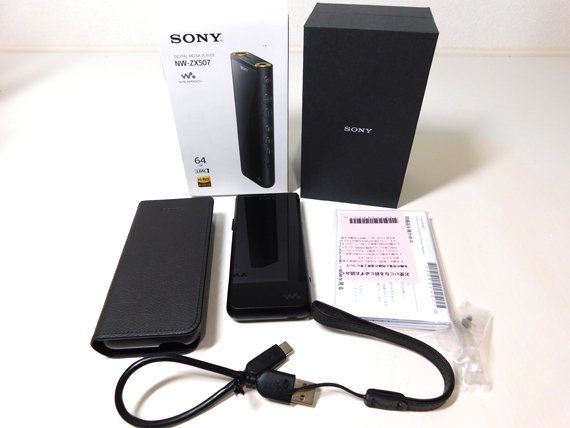 美品◇SONY/ソニー NW-ZX507 ウォークマン/ブラック◇専用ケース付き_画像1