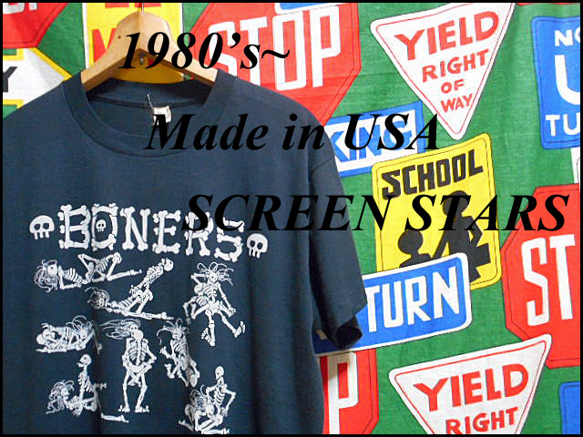 ★ゆったり目なサイズ感の1枚★Made in USA製アメリカ製SCREEN STARSスクリーンスターズビンテージスカルセックスプリントTシャツ80s80年代_♪1980s~ SCREEN STARS♪