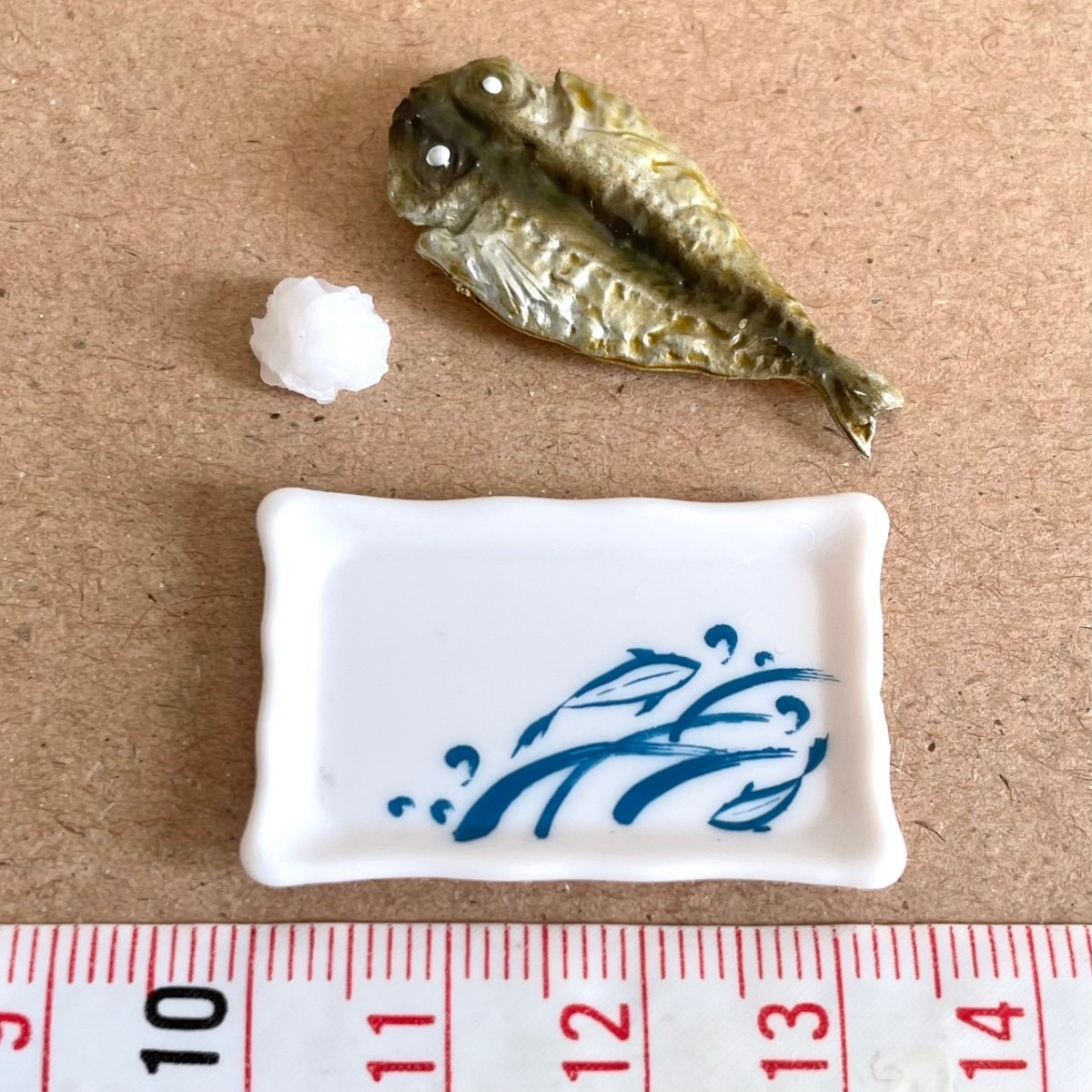 焼き魚 ミニチュア品 リーメント 夕やけ食堂 ぷちサンプル_画像2