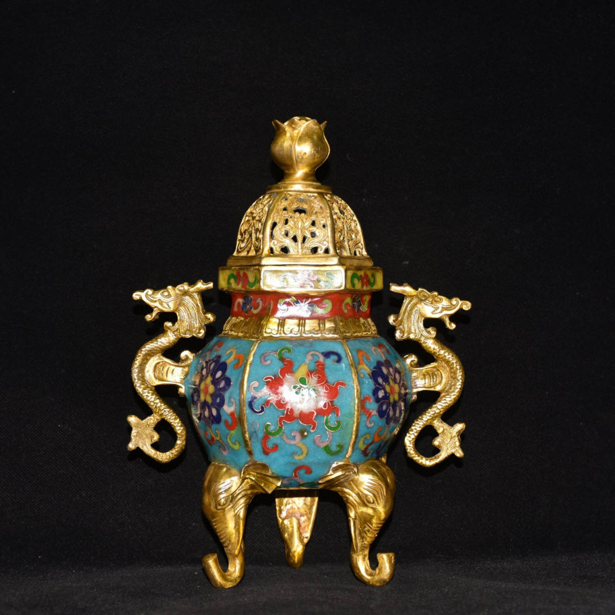 ベストセラー ▽鴻▽ 中国古美術 中国古玩 古賞物 置物 三象足熏香炉