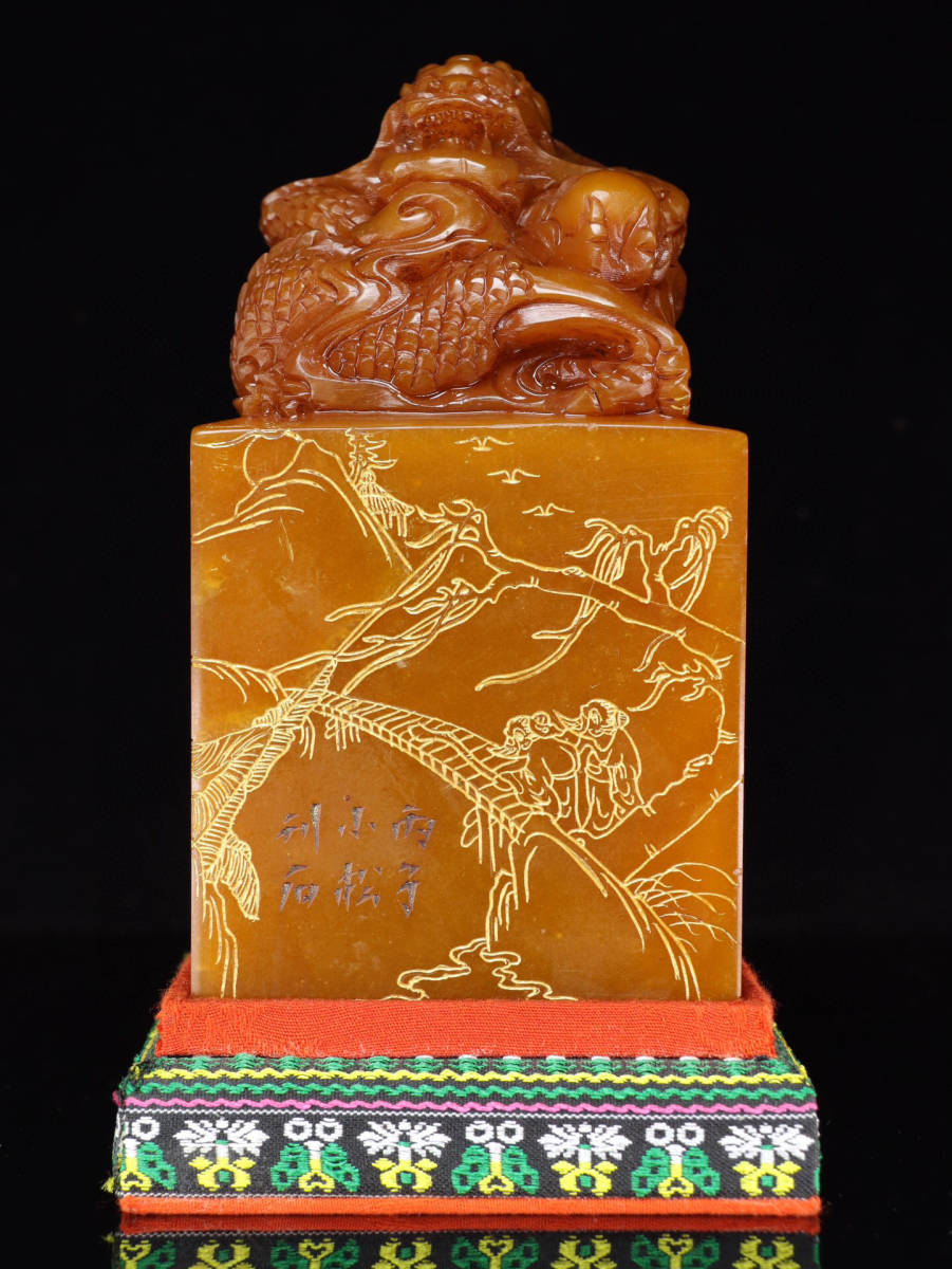 ▽鴻▽ 黄楊木製 細密彫 獅子 置物 古賞物 中国古玩 中国古美術