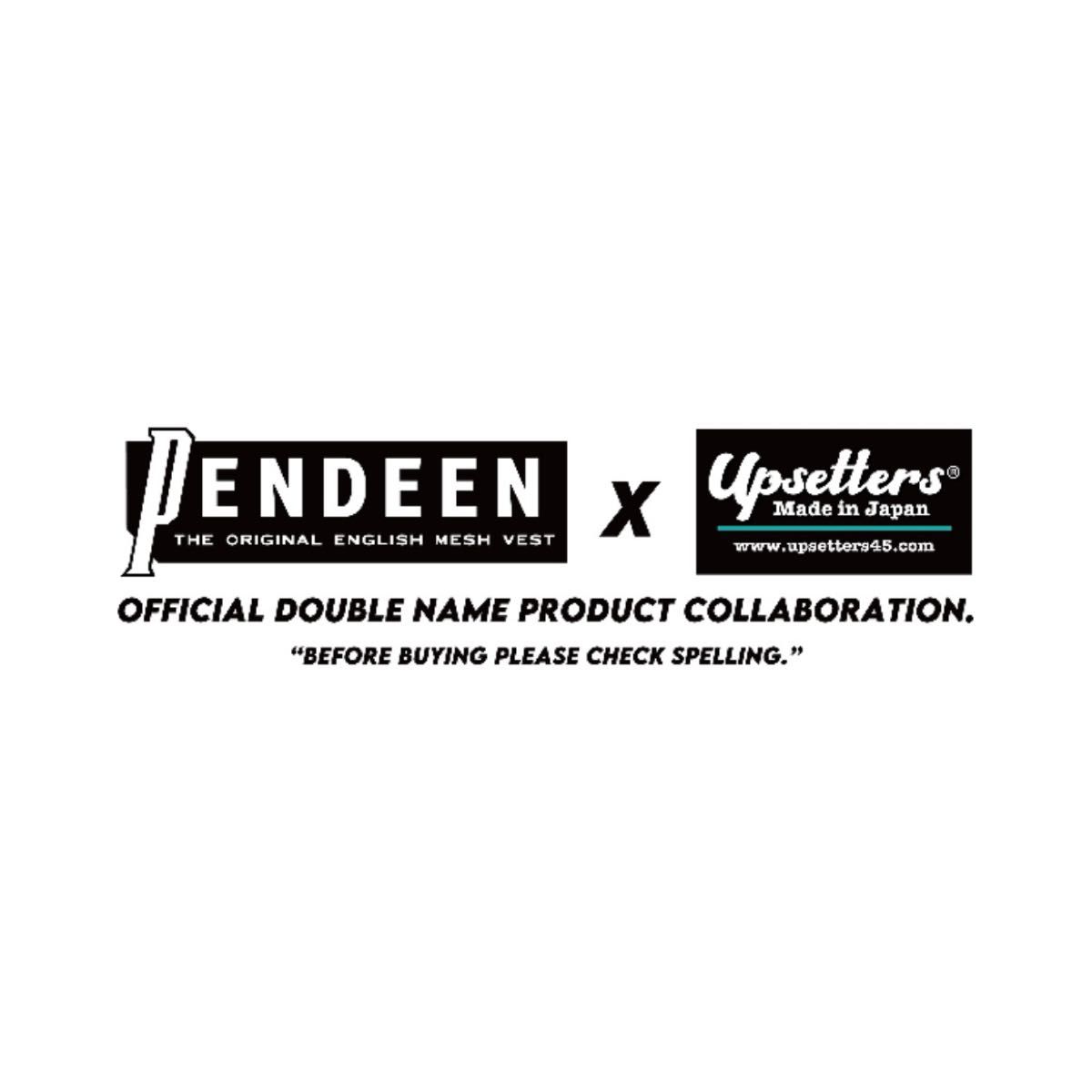 【公式】世界初Wネームコラボ ”網みシャツ”PENDEEN x Upsetters 黒Lサイズ